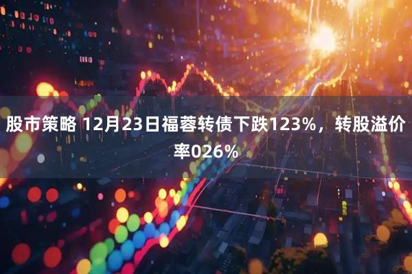 股市策略 12月23日福蓉转债下跌123%，转股溢价率026%