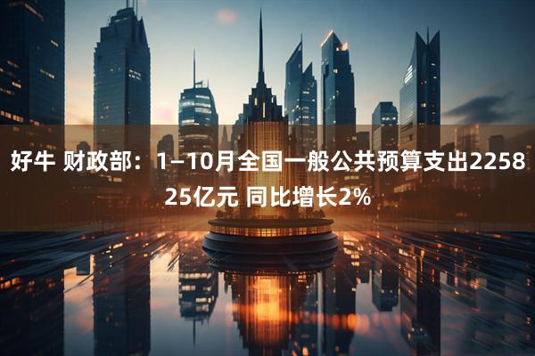 好牛 财政部：1—10月全国一般公共预算支出225825亿元 同比增长2%