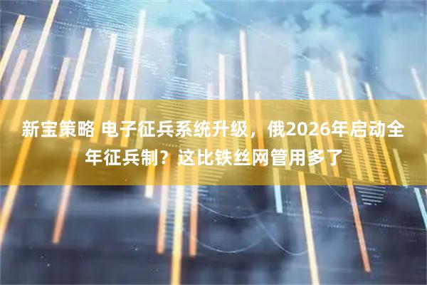 新宝策略 电子征兵系统升级，俄2026年启动全年征兵制？这比铁丝网管用多了